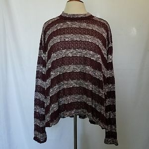 $8 New Basil Lola Burgundy Knit Mock Neck Sweater